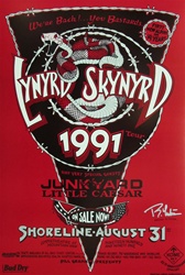 Lynyrd Skynyrd Original Concert Poster