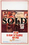 For A Few Dollars More US Window Card
Vintage Movie Poster
Clint Eastwood