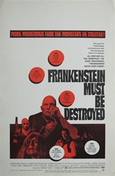 Frankenstein Must Be Destroyed US Window Card