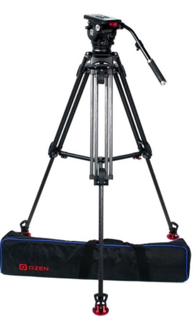 OZ-10CF2S : OZEN 100CF2 100mm Carbon Fiber Tripod & Agile 10S Fluid Head System (S-Loc)