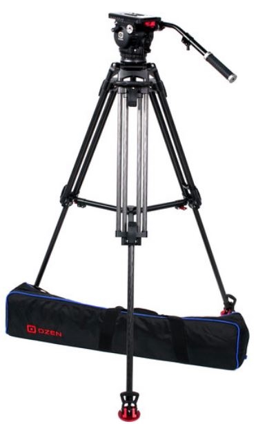 OZ-12CF2  : OZEN 100CF2 100mm Carbon Fiber Tripod & Agile 12 Fluid Head System (E-Z-Load)