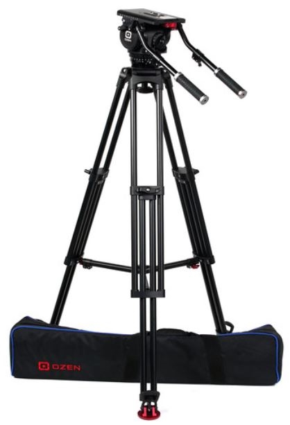 OZ-20AL1HD:OZEN 100AL1HD 100mm Aluminum Tripod & Agile 20 Fluid Head System (E-Z-Load)