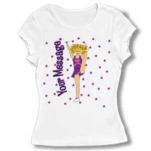 Cheer Heel Stretch Pose Baby Doll tee