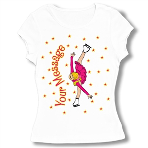 Ice Skate Spiral Baby Doll Tee