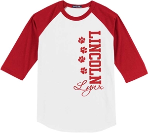 Lincoln Elementary Desing C Baseball Jersey Tee