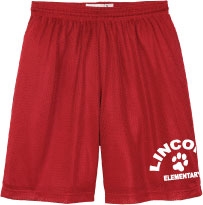 Lincoln Elementary Desing E Mesh Gym Shorts