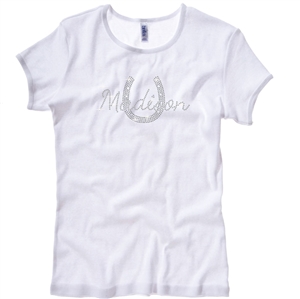 Madison White Rhinestone Tee