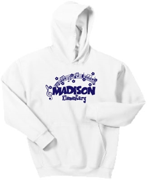 Madison White Hoodie Design E