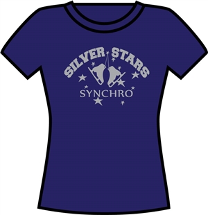 Silver Stars Synchro Navy SS Tee