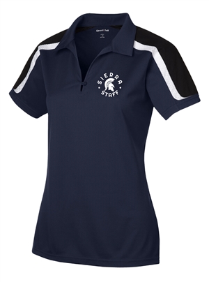 Sierra Staff Ladies Tricolor Shoulder Micropique Sport-WickÂ® Polo