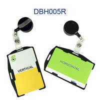 DBH005R Dual-sided rigid card holder with a ID reel