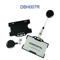 DBH007R Dual-sided card holder with a retractable ID reel