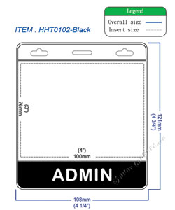 HHT0102 ADMIN title badge holder is a single pocket of horizontal badge holder.