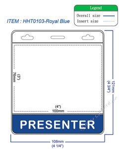 HHT0103 PRESENTER title badge holder is a single pocket of horizontal badge holder.