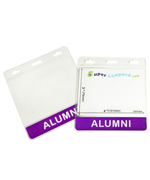 HHT0106 ALUMNI title badge holder is a single pocket of horizontal badge holder.