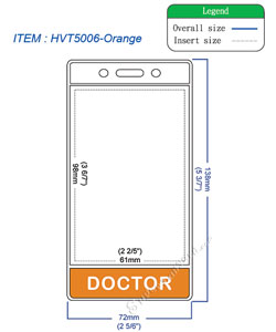 HVT5006 DOCTOR title badge holder is a single pocket of vertical badge holder.