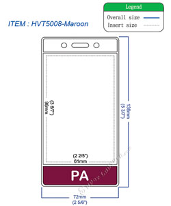 HVT5008 PA title badge holder is a single pocket of vertical badge holder.
