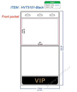 HVT5101 VIP title badge holder is a 2 pocket of vertical badge holder.