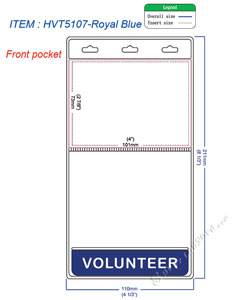 HVT5107 VOLUNTEER title badge holder is a 2 pocket of vertical badge holder.