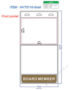 HVT5110 BOARD MEMBER title badge holder is a 2 pocket of vertical badge holder.