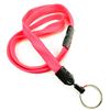 3/8 inch Hot pink key ring lanyard with breakaway and split ring-blank-LNB320BHPK