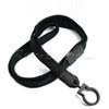 3/8 inch Black breakaway lanyard with a plastic lanyard hook-blank-LNB321BBLK