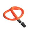 3/8 inch Neon orange clip lanyard with a plastic rotating clip-blank-LNB322NNOG