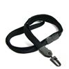 3/8 inch Black breakaway lanyard with a plastic rotating j hook-blank-LNB323BBLK