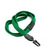 3/8 inch Green breakaway lanyard with a plastic rotating j hook-blank-LNB323BGRN