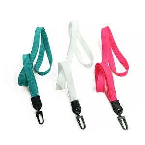 3/8 inch ID lanyards with plastic j hook-blank-LNB323N