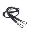 3/8 inch Black doubel hook lanyard with safety breakaway-blank-LNB325BBLK