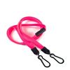 3/8 inch Hot pink doubel hook lanyard with safety breakaway-blank-LNB325BHPK