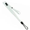 3/8 inch White adjustable lanyard with adjustable bead and plastic rotating hook-blank-LNB326BWHT