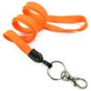 3/8 inch Neon orange blank lanyard attached key ring with lobster clasp hook-blank-LNB32ANNOG
