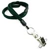 3/8 inch Hunter green breakaway lanyard attached split ring with ID strap pin clip-blank-LNB32BBHGN