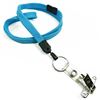 3/8 inch Light blue breakaway lanyard attached split ring with ID strap pin clip-blank-LNB32BBLBL