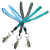 3/8 inch Neck lanyards with keyring and ID strap pin clip-blank-LNB32BN