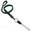 3/8 inch Hunter green detachable lanyard with split ring and quick release strap connector-blank-LNB32DNHGN