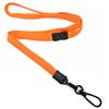 3/8 inch Neon orange breakaway lanyards with black push gate snap hook-blank-LNB32EBNOG