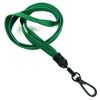 3/8 inch Green ID lanyards attached black push gate snap hook-blank-LNB32ENGRN