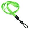 3/8 inch Lime green ID lanyards attached black push gate snap hook-blank-LNB32ENLMG