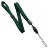 3/8 inch Hunter green adjustable lanyard with quick release loop connector and adjustable beads-blank-LNB32FNHGN