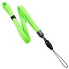 3/8 inch Lime green adjustable lanyard with quick release loop connector and adjustable beads-blank-LNB32FNLMG