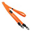 3/8 inch Neon orange mask lanyard with breakaway and double hook and adjustable bead-blank-LNB32MBNOG