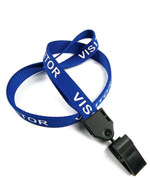 The single color Visitor lanyards with swivel clips.
