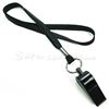 3/8 inch Black whistle lanyard-blank-LRB32WNBLK