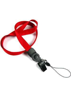 The single color cellphone clip lanyard with cell phone keeper and plastic clip.
