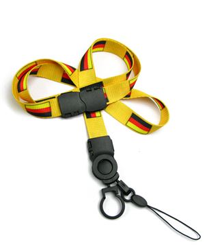The single color Germany flag lanyards with cellphone keepers and key rings.