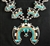 STUNNING EARLY ZUNI RAINBOW/CLOUD INLAY NECKLACE