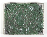 FRANK PATANIA SR. FLORAL CARVED JADE SILVER BOX